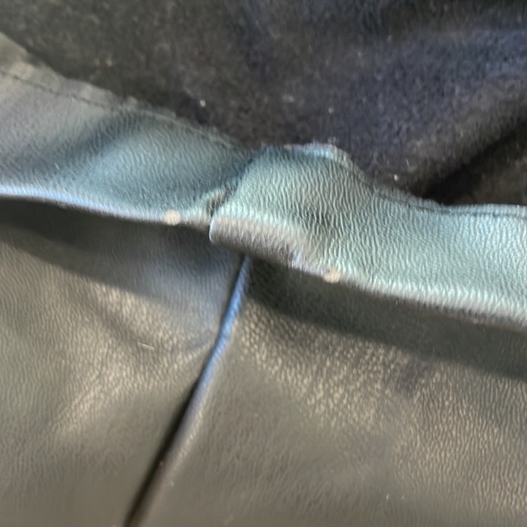 Zara Faux Leather Flare Pants with Zipper at hem in Black Size Medium - Picture 7 of 12